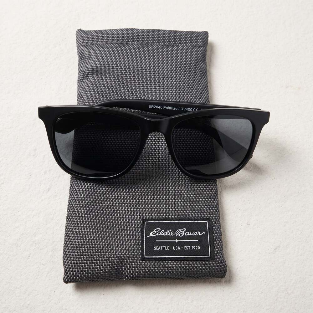 Eddie Bauer EB39406C Polarized Sunglasses Black With Case